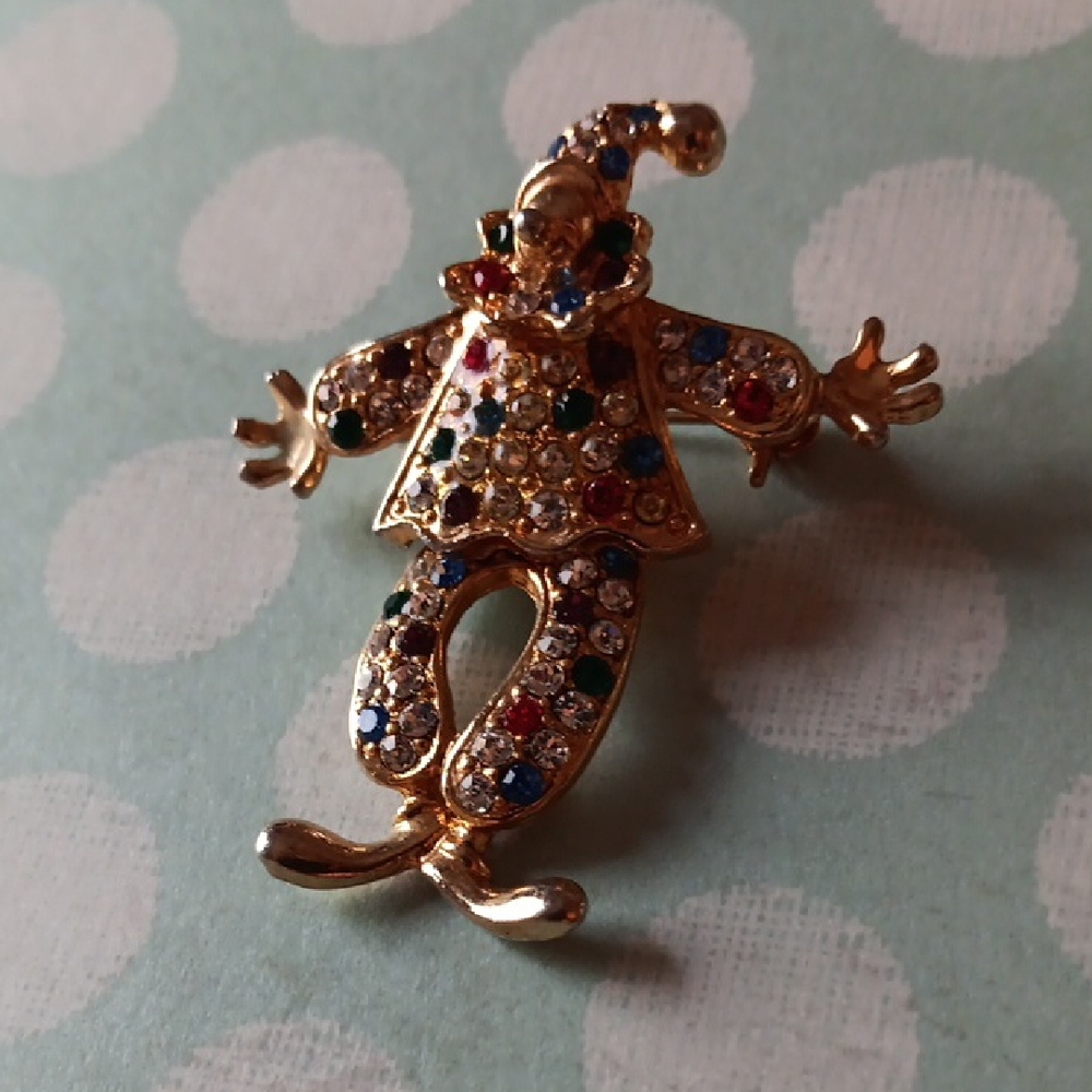Colorful Clown Brooch